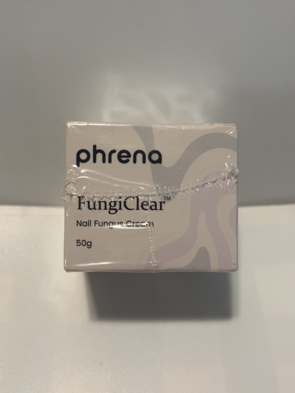 Phrena FungiClear Nail Fungus Cream - Pale Lavender & Cream Packaging